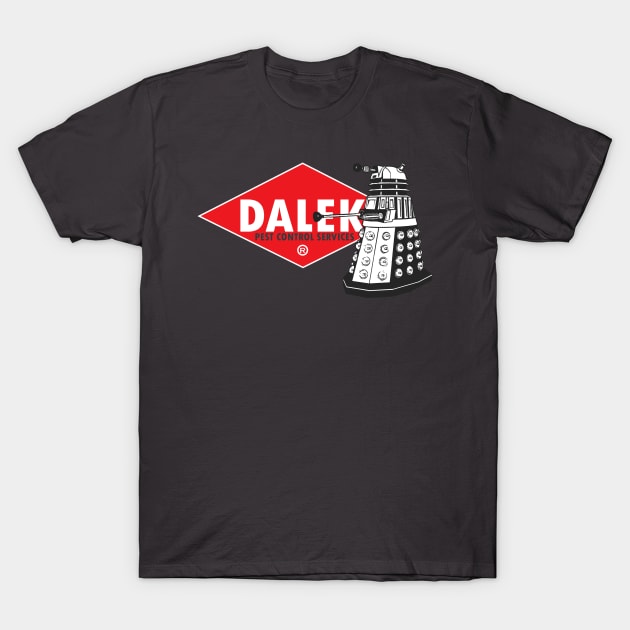 Dalek Pest Control Services T-Shirt by Chicanery